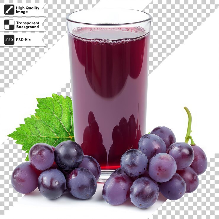 PSD a glass of red wine with a green leaf on it