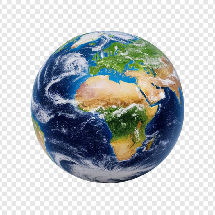 PSD a globe with the earth on it