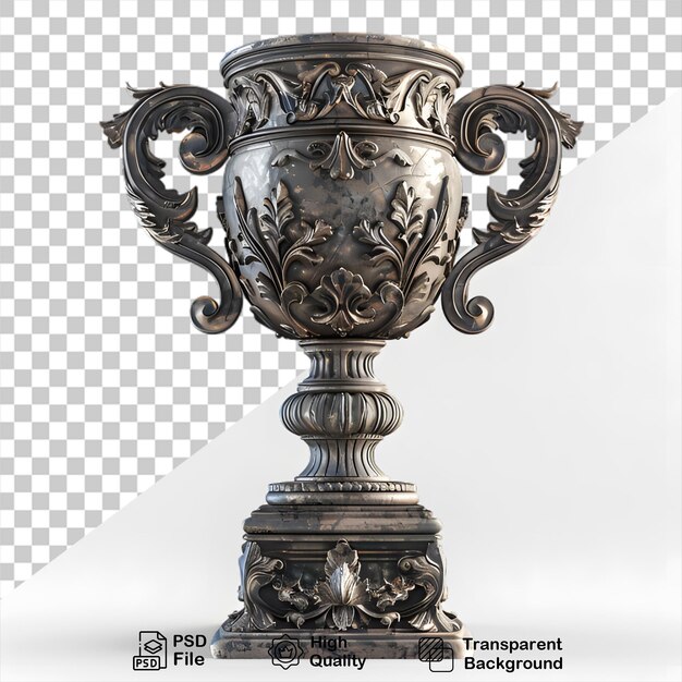 PSD a gold trophy isolated on transparent background