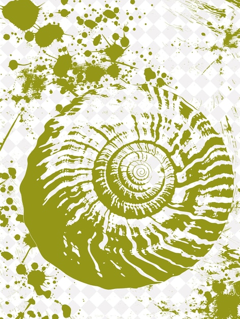 a green and white abstract image of a fossil