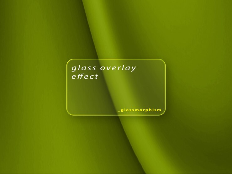PSD a green and yellow poster that says  glass over effect