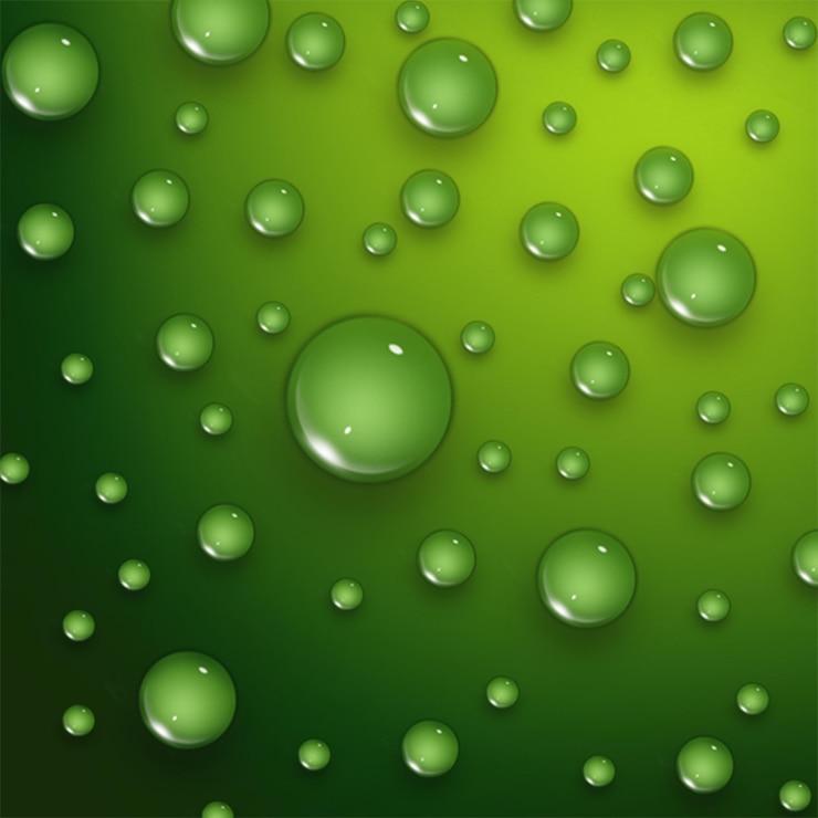 PSD a green background with bubbles that is green and has a green background