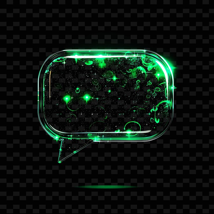 PSD a green bubble with a green and green neon sign that says quot green quot