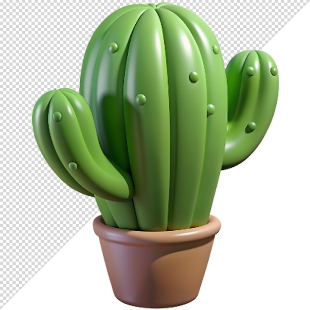 a green cactus with a white background with a red circle around the top