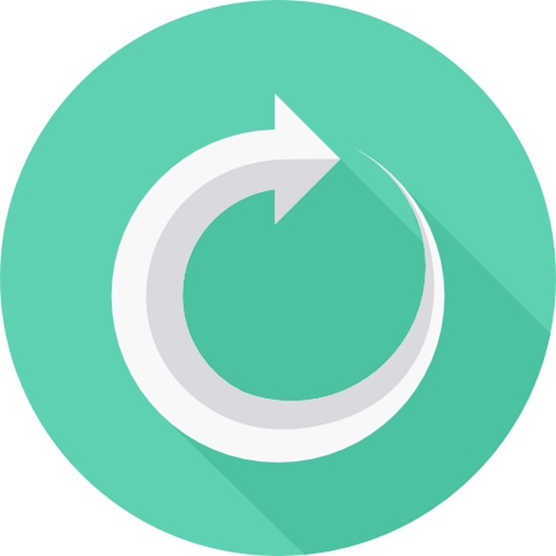 a green circle with a green arrow pointing to the left