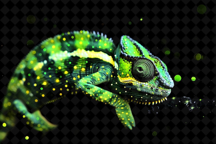 PSD a green frog with yellow dots on its face