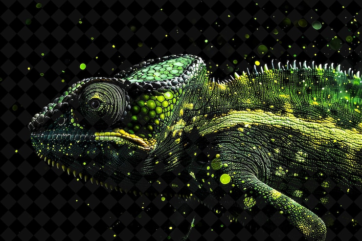 PSD a green lizard with a green head and a green head