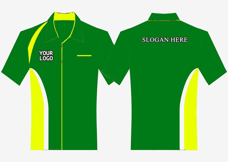 PSD a green shirt with the words your your logo here here here here here