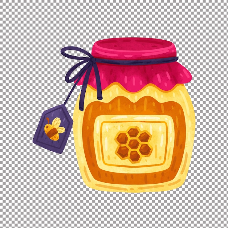 PSD a honey jar rendered file