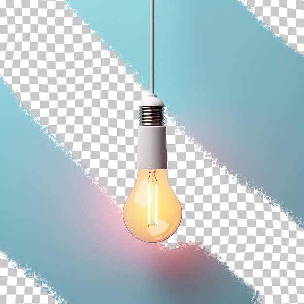A lâmpada de teto fornece iluminação fluorescente branca longa em transparente