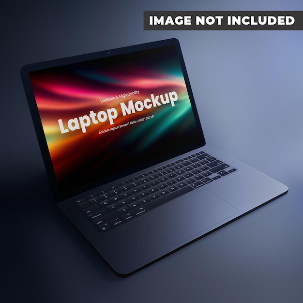 A laptop screen that says image not included.