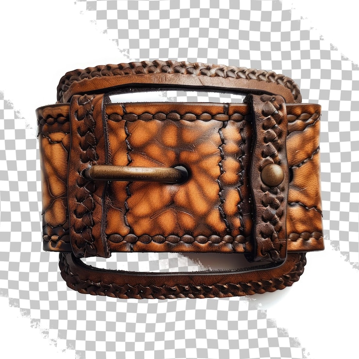 PSD a leather belt with a leather band that says  the time of 5  00