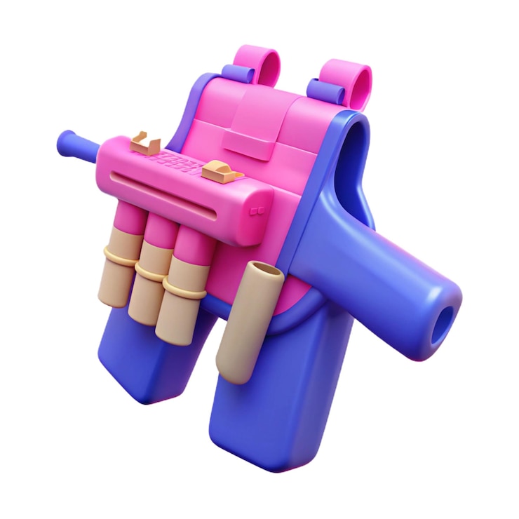 PSD a lego horse with a pink and blue body and the word lego on it