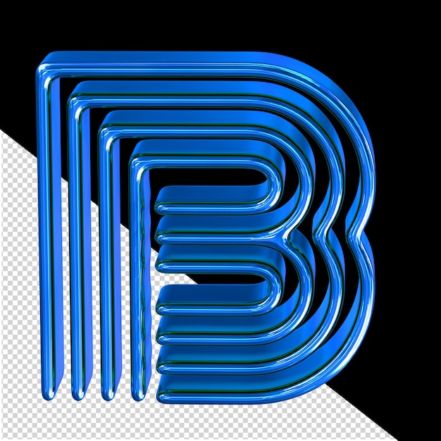 PSD a letra b azul do símbolo