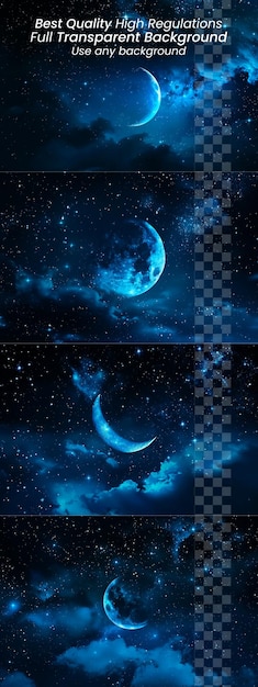 PSD a lua e as estrelas são as estrelas da noite