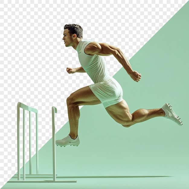 a man running with a white shirt that says quot running quot on the bottom