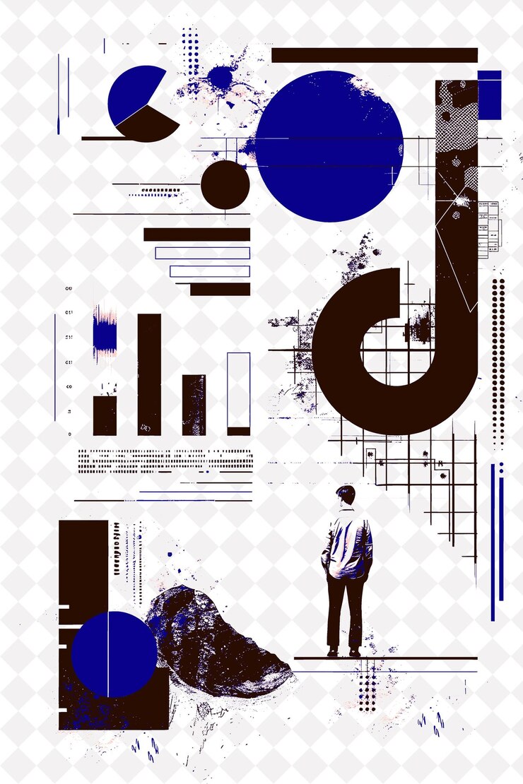 PSD a man stands in front of a graphic with the word quot business quot on it