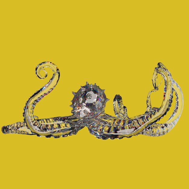 a mask with a gold mask that says  octopus  on it