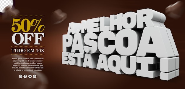 A melhor páscoa está aqui anúncio para redes sociais no brasil