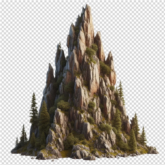 PSD a mountain with a mountain on it and a mountain on the top