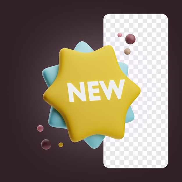 A nova estrela do comércio eletrônico chegou a ilustração do ícone 3D