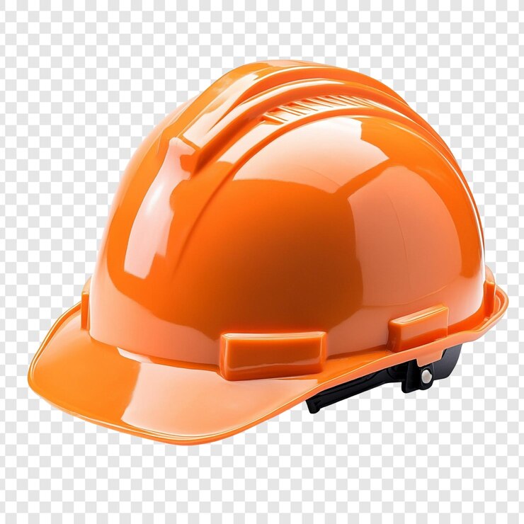 PSD a orange hard hat is on a transparent background