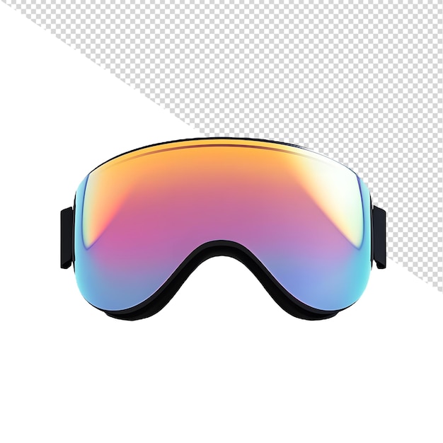 a pair of goggles with a colorful lens cover