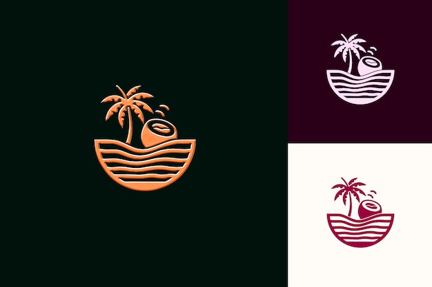 a palm tree and a bird on a black background