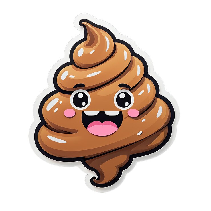 a papercraft masterpiece of a poop Sticker Decal