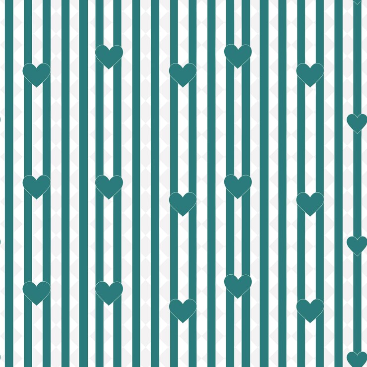 PSD a pattern of hearts with green stripes and white stripes