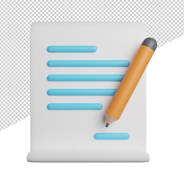 a pencil with a paper on it with a blue pen on it.