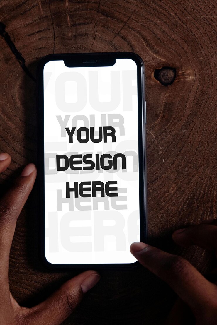 PSD a person holding a phone