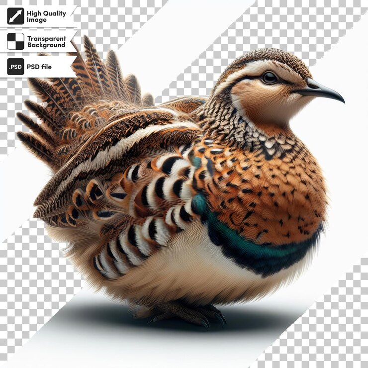 PSD a picture of a bird that has the word pheasant on it