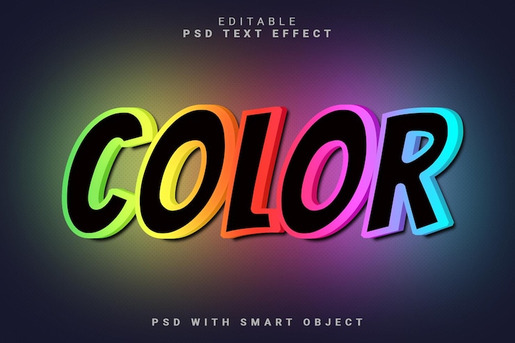 PSD a picture of a colorful display with the words color on it