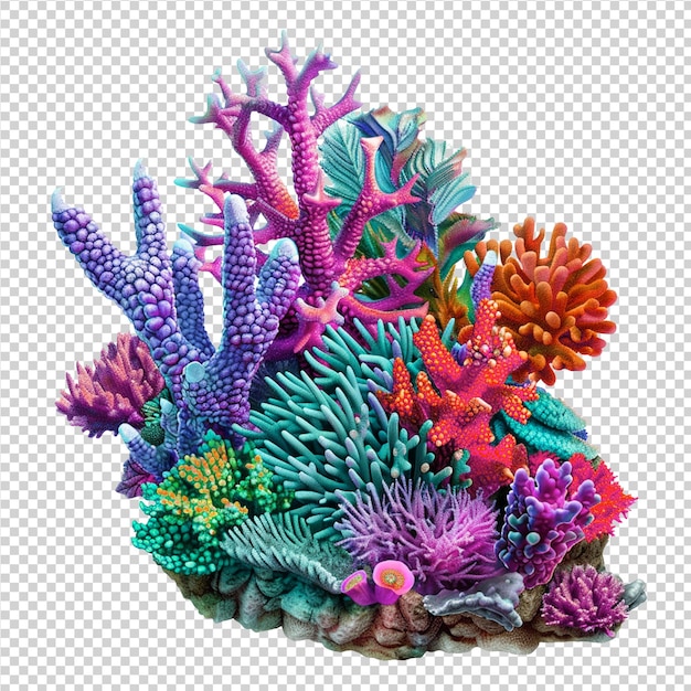 PSD a picture of a coral with the colors of the coral