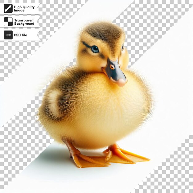 PSD a picture of a duck that says duckling