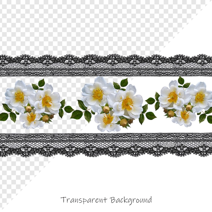 PSD a picture of a frame with a lace border and a lace border