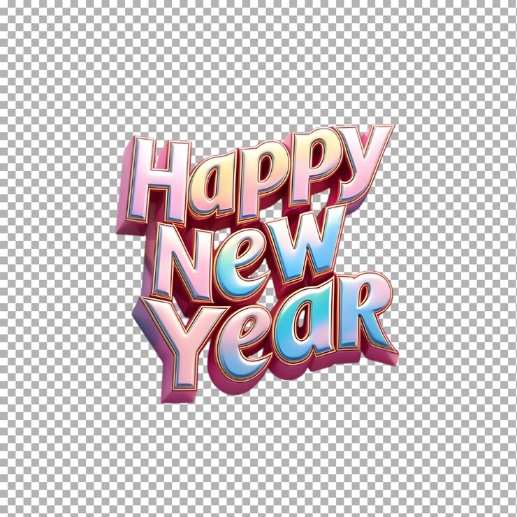 PSD a picture of a happy new year with a picture of a happy new year