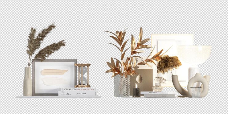 PSD a picture of a plant and a mirror