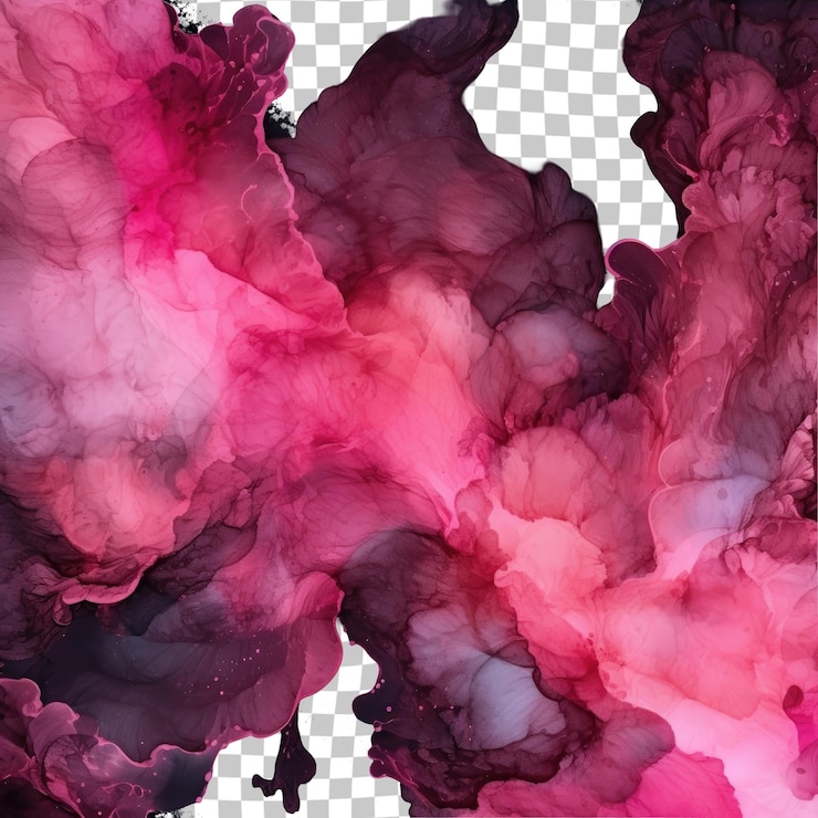 PSD a picture of a purple and pink ink with a white background