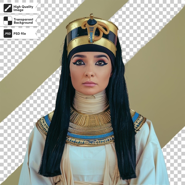 PSD a picture of a woman in a costume with the word quot h quot on it