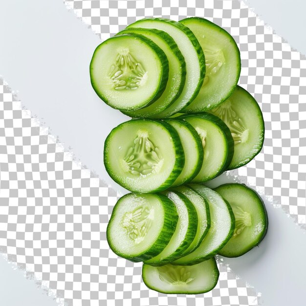 a picture of cucumber slices with a design on the bottom
