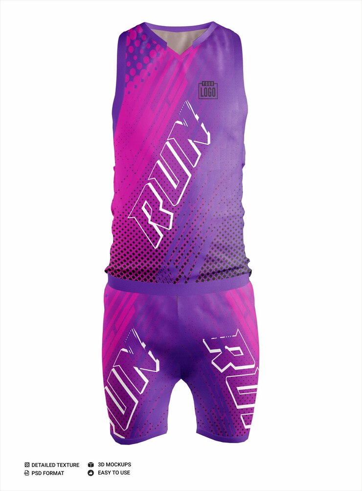 PSD a pink purple and purple athletic shorts with the word jogger on the front