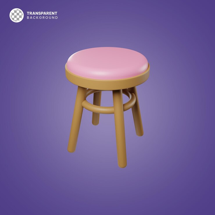 PSD a pink stool with a purple background that says'insulating background '