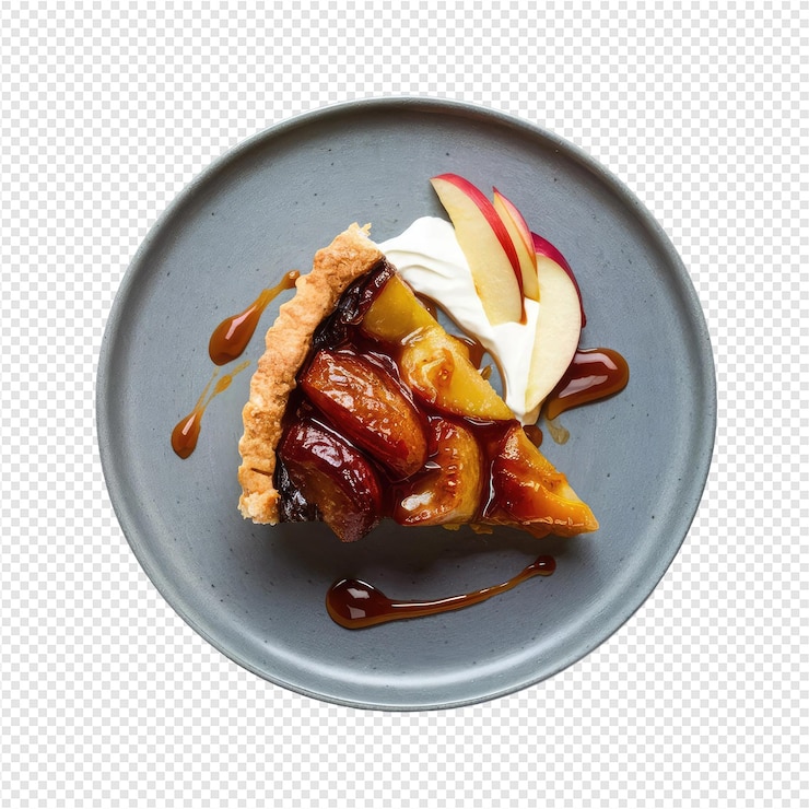 PSD a plate of food with a walnut and apple on it