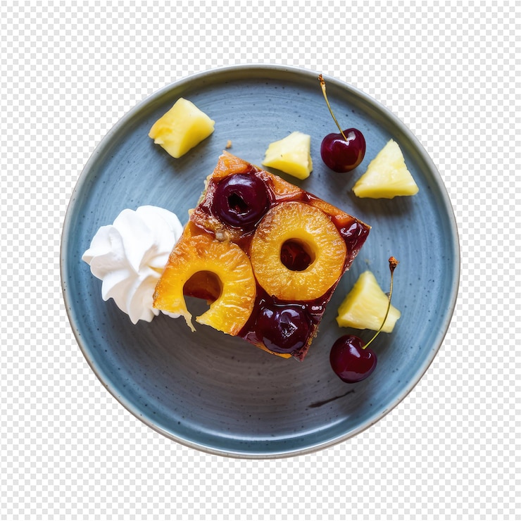 PSD a plate of fruit with a cherry and a bowl of cherries