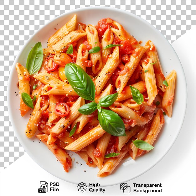 PSD a plate of pasta isolated on transparent background