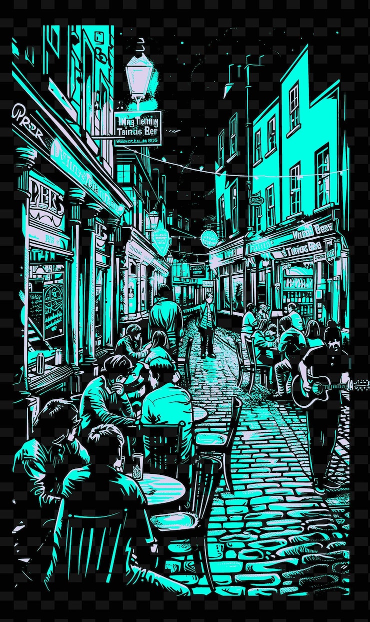 PSD a poster for a cafe called the street