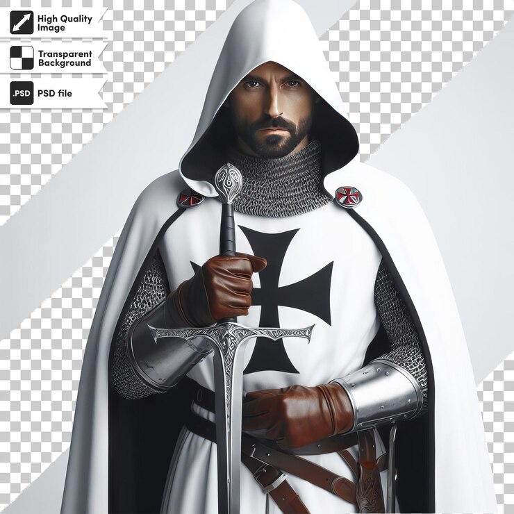 PSD a poster for a knight with a sword in his hand