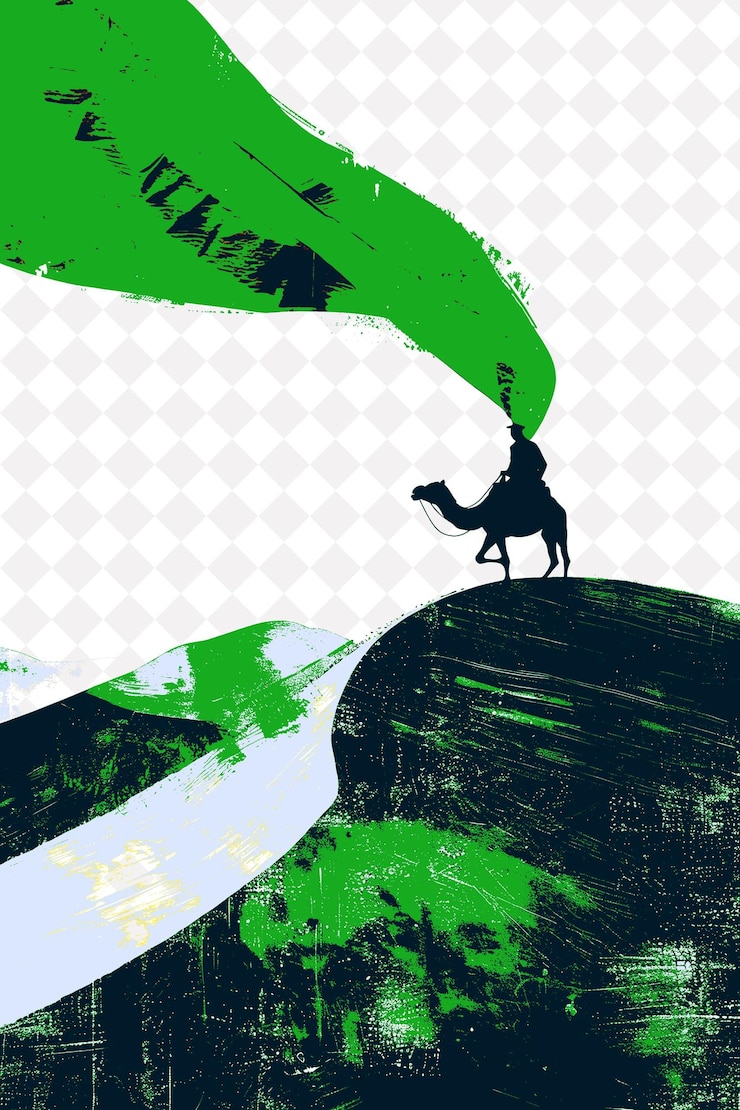 PSD a poster for a man with a dog on his head and a green background